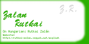 zalan rutkai business card